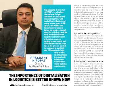 Forwarding Faster Forever in a rapidly evolving situation by CARGOCONNECT featuring our Director, Mr. Prashant Popat.