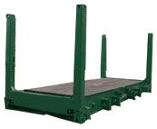 40' Flat Rack Container With Four Freestanding Posts